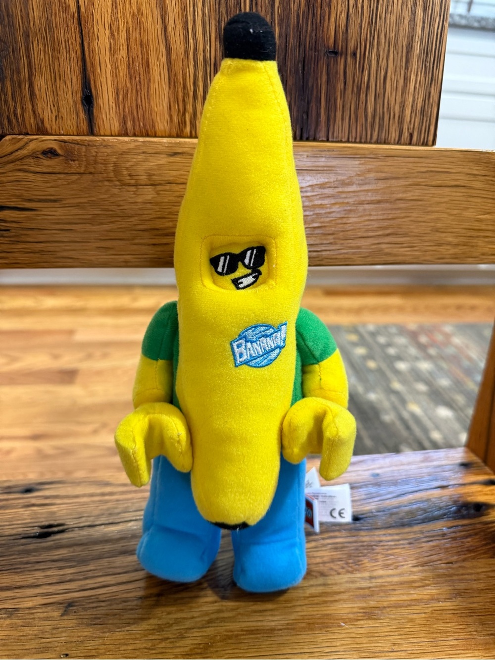 LEGO Banana Guy Plush Stuffed Toy, Small 6-14 in, Yellow/Blue/Green, 2009